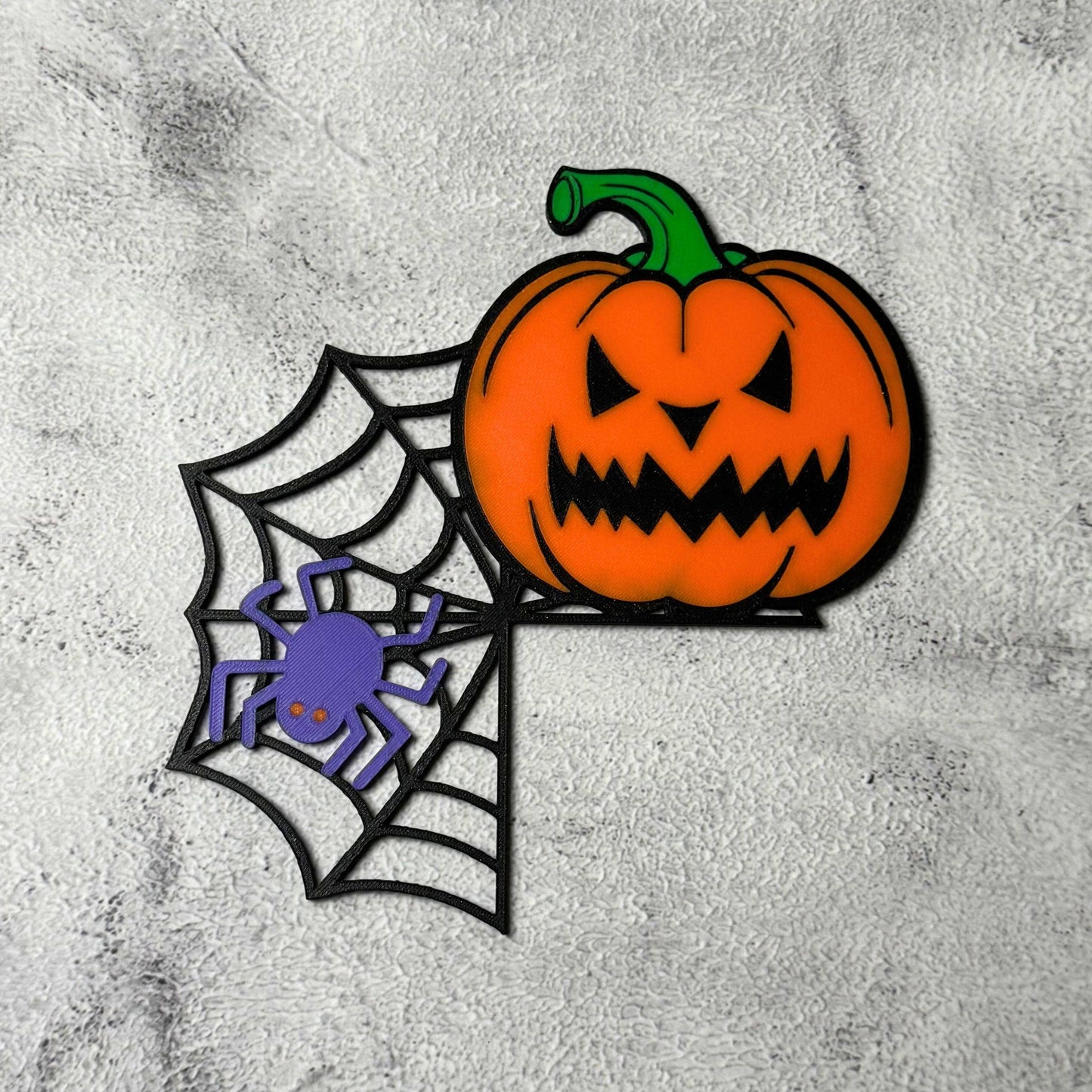 Pumpkin Spider Web Wall Art | Halloween Door Frame Decor