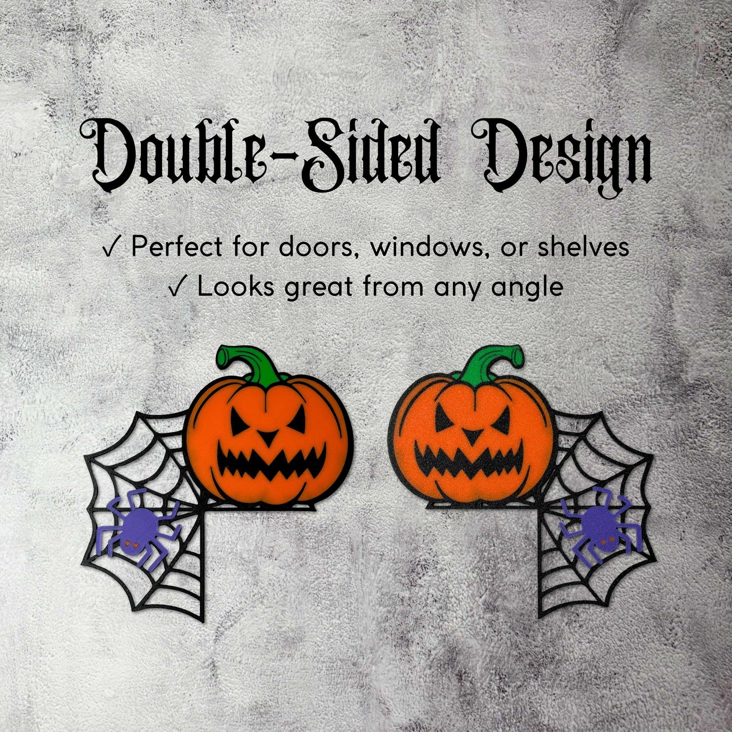 Pumpkin Spider Web Wall Art | Halloween Door Frame Decor