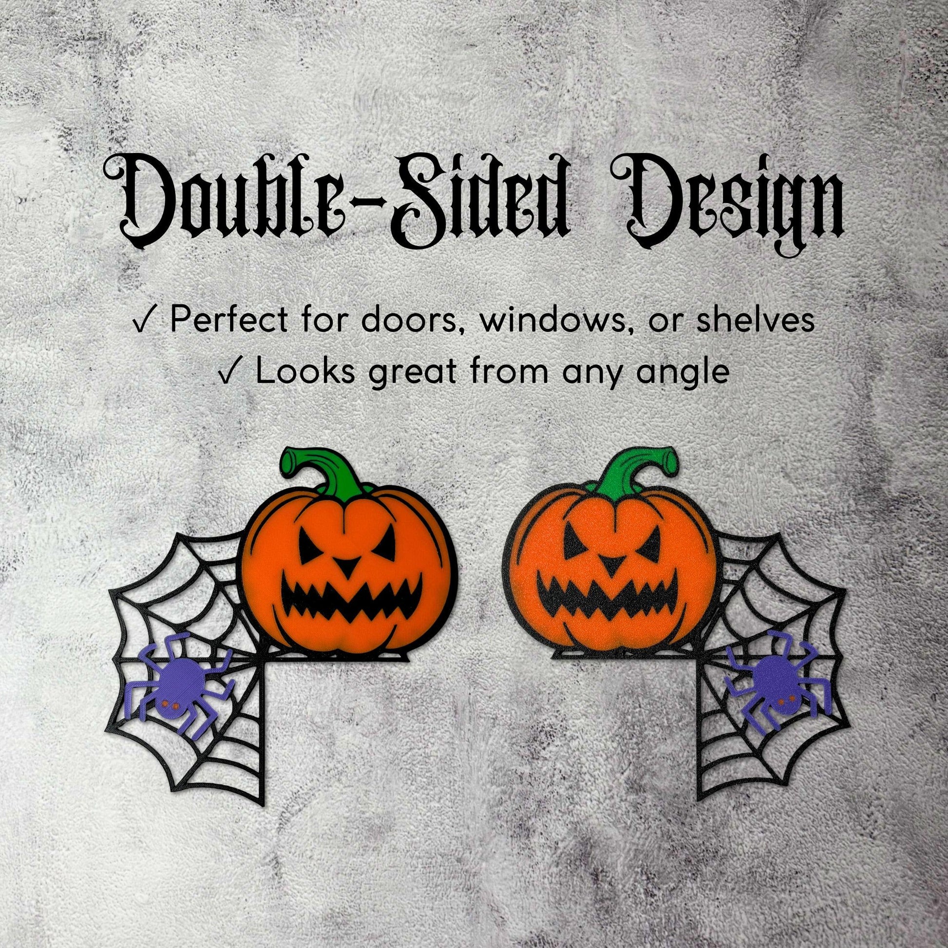 Pumpkin Spider Web Wall Art | Halloween Door Frame Decor