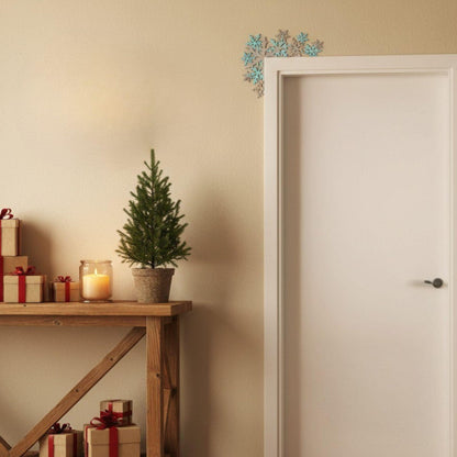 Snowflake Door Corner Sign | Winter Christmas Decor