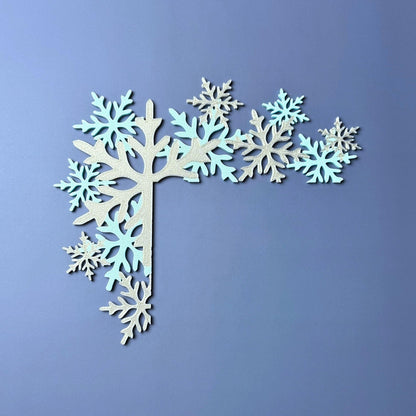 Snowflake Door Corner Sign | Winter Christmas Decor