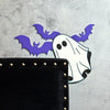 Halloween Door Corner Sign | Ghost and Bat Decor