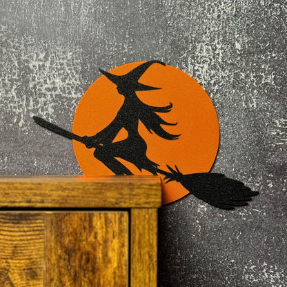 Flying Witch Door Corner | Witchy Halloween Decor