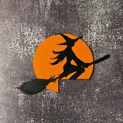 Flying Witch Door Corner | Witchy Halloween Decor