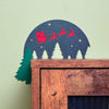 Santa Reindeer Wall Art | Christmas Door Frame Decor