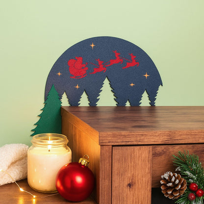 Santa Reindeer Wall Art | Christmas Door Frame Decor