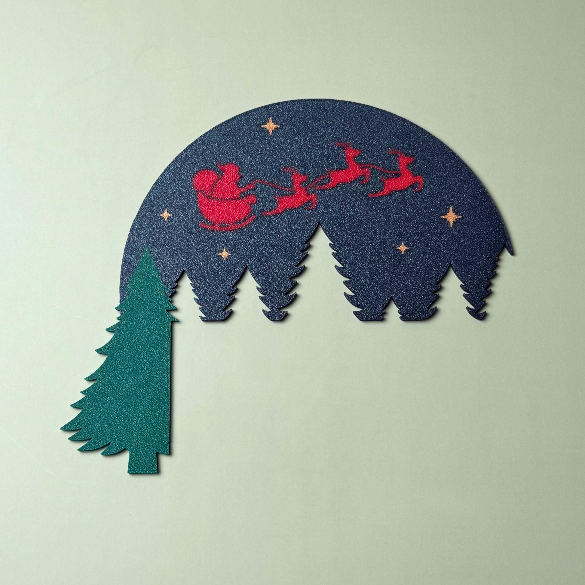 Santa Reindeer Wall Art | Christmas Door Frame Decor