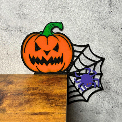 Pumpkin Spider Web Wall Art | Halloween Door Frame Decor