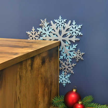 Snowflake Door Corner Sign | Winter Christmas Decor