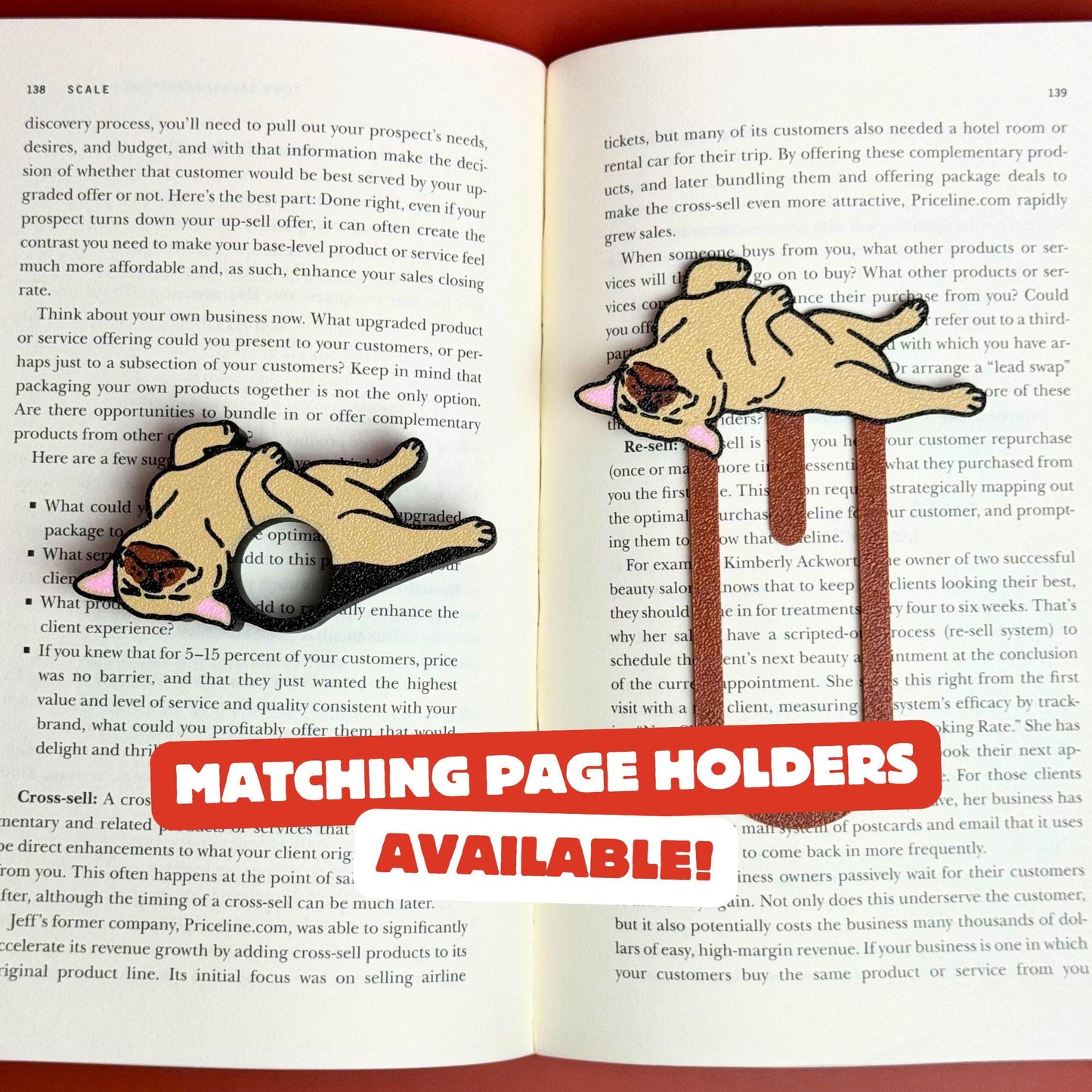 Dog Bookmark | Bulldog and Pug Reader Gift