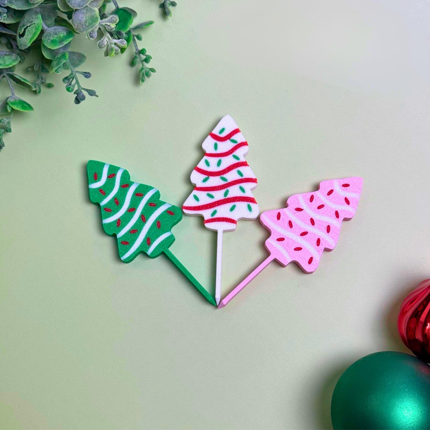 Christmas Tree Plant Stakes | Holiday Plant Decor