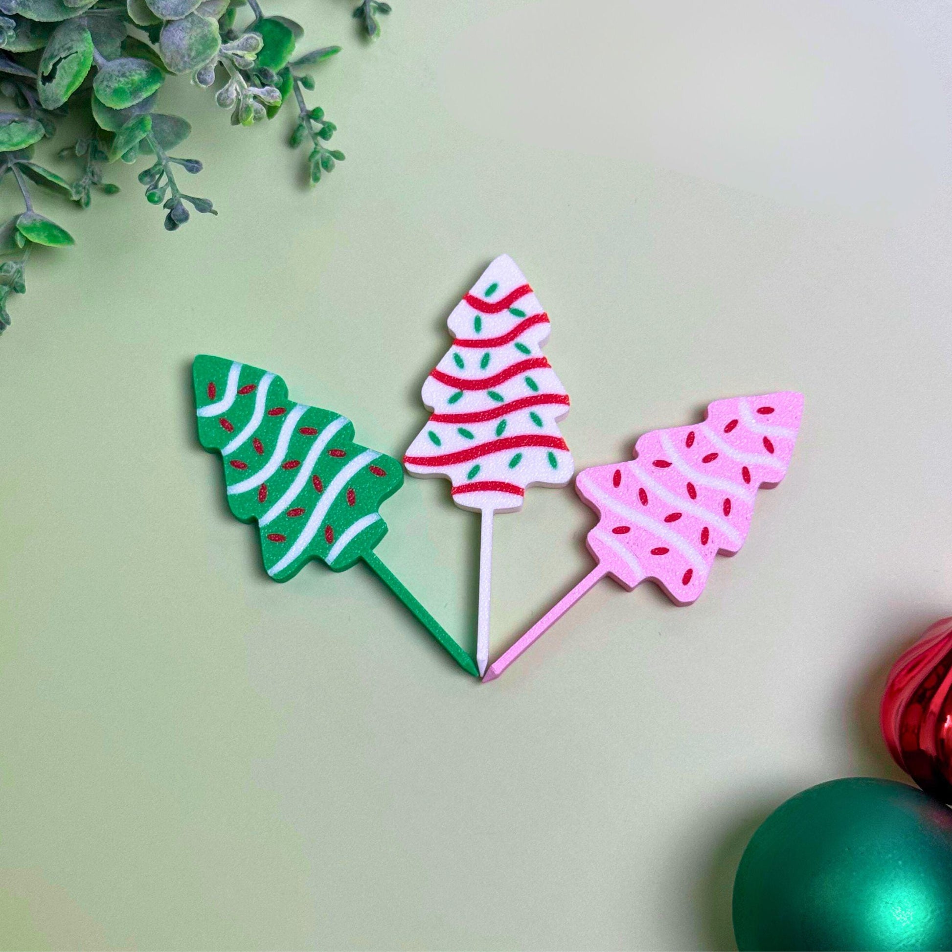 Christmas Tree Plant Stakes | Holiday Plant Decor