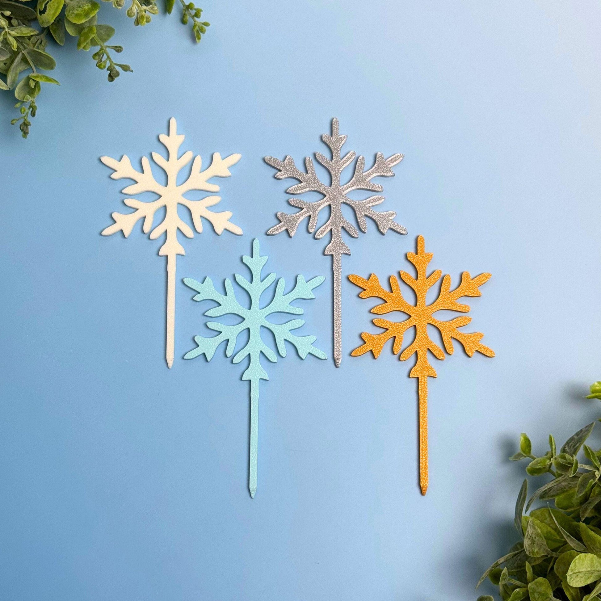 Snowflake Plant Stakes | Christmas Plant Lover Gift