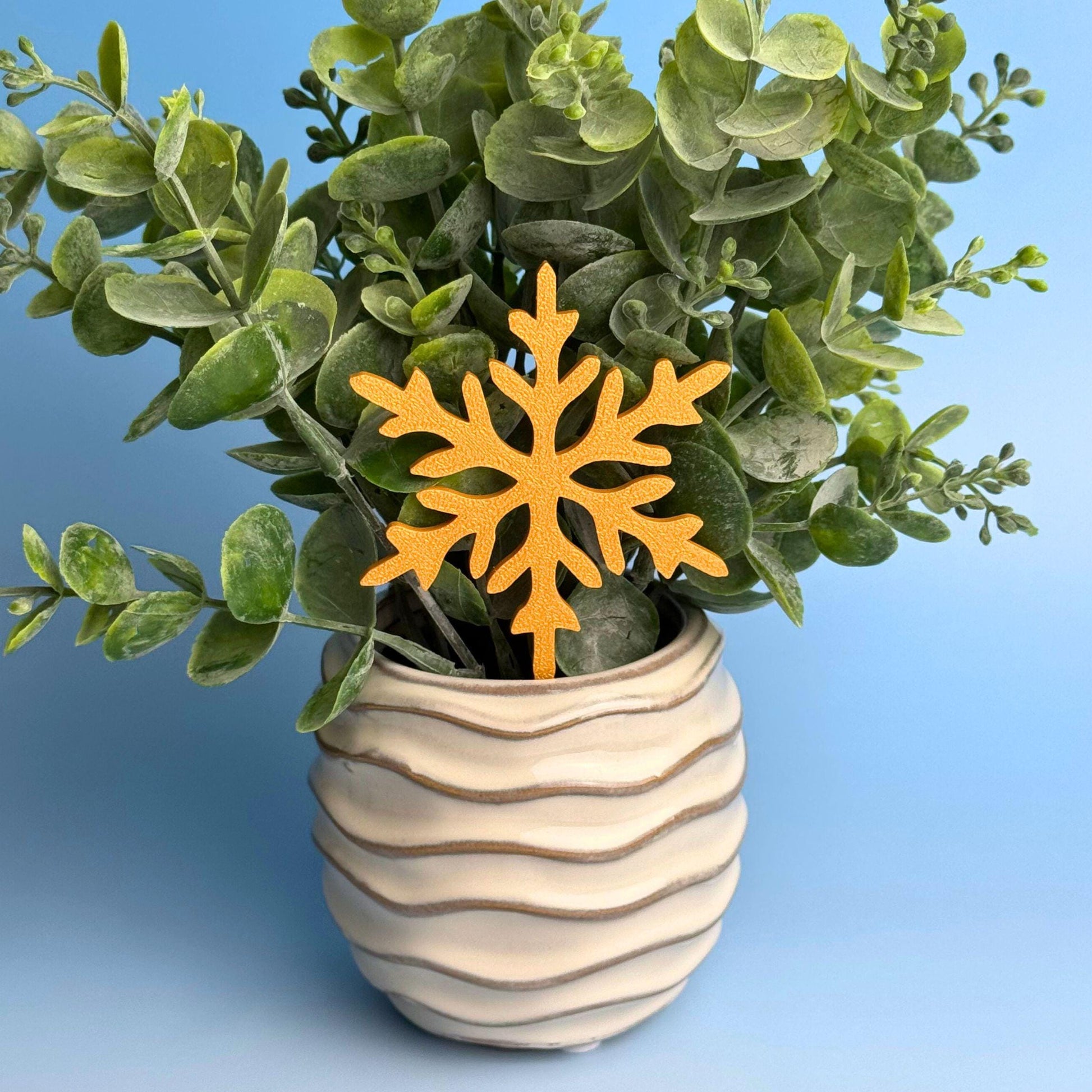 Snowflake Plant Stakes | Christmas Plant Lover Gift