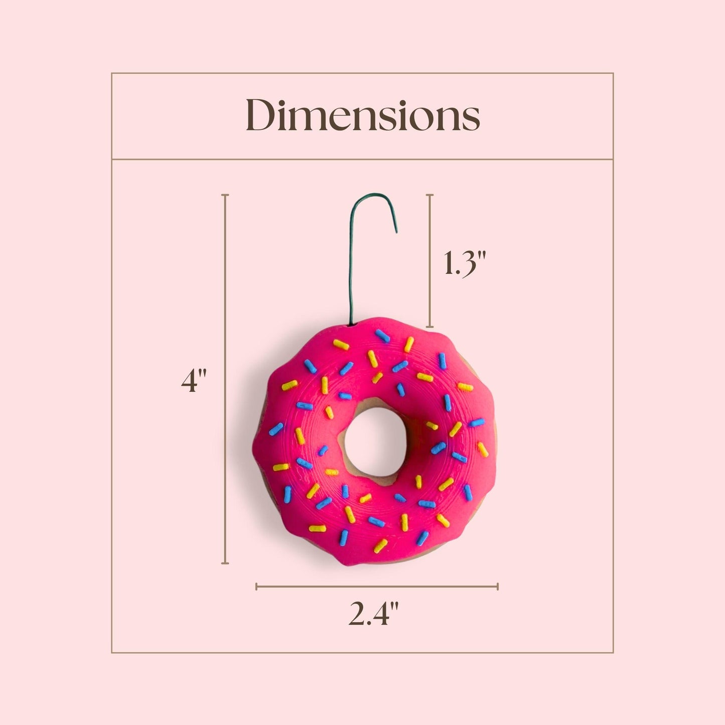 Pink Donut Ornament | Foodie Christmas Gift