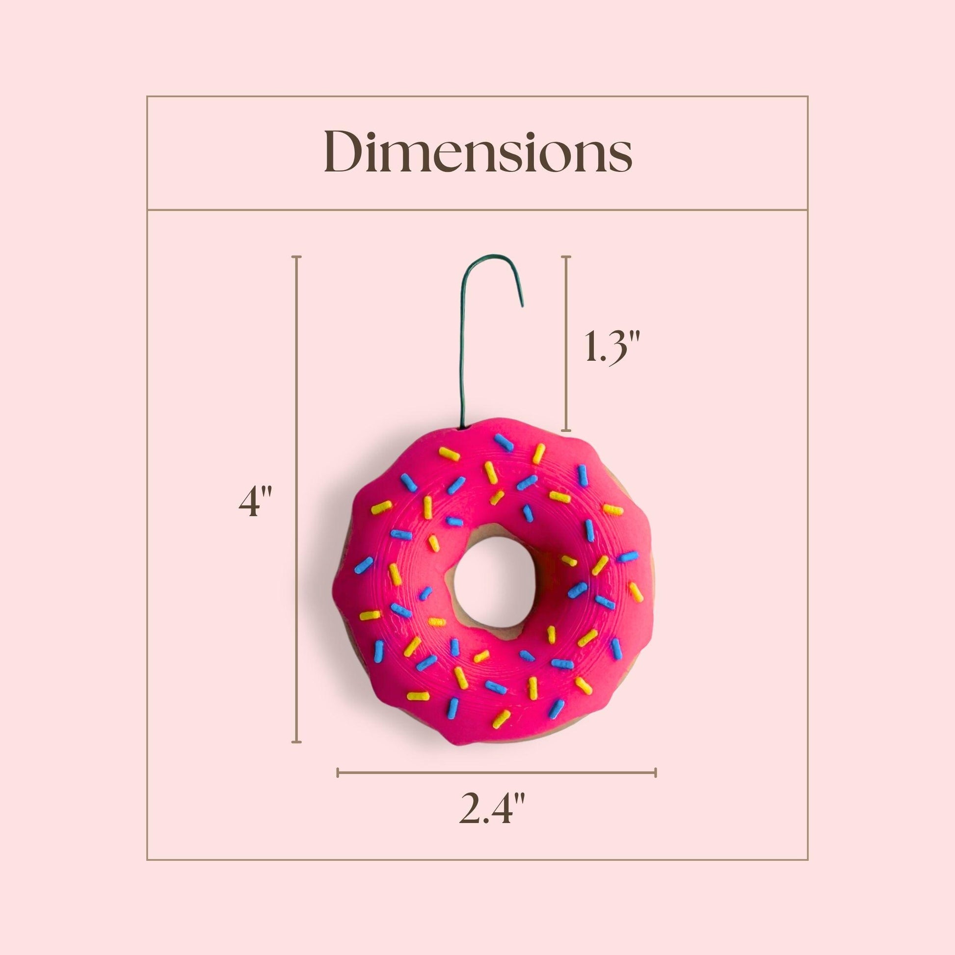 Pink Donut Ornament | Foodie Christmas Gift