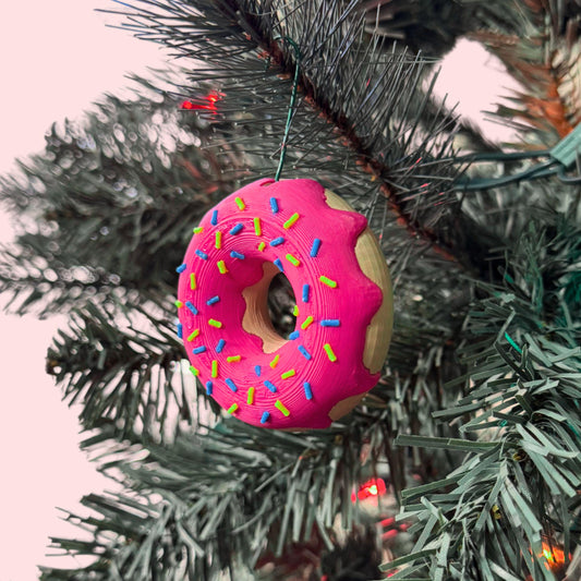 Pink Donut Ornament | Foodie Christmas Gift