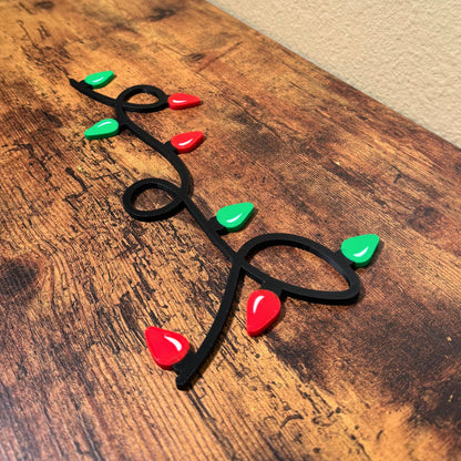 Christmas Lights Door Topper | Holiday Door Decor Gift