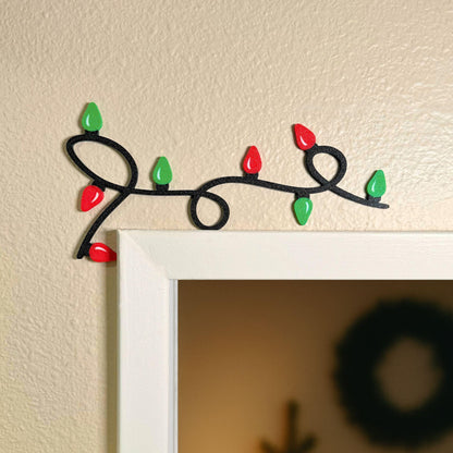 Christmas Lights Door Topper | Holiday Door Decor Gift