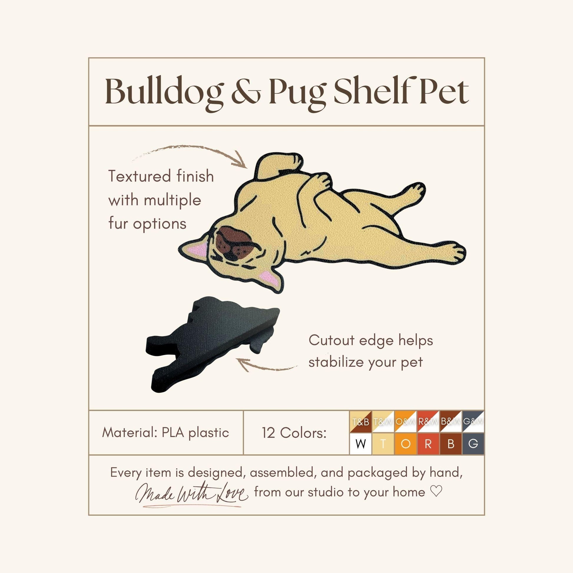 Bulldog Shelf Pet | Dog Parent Room Decor