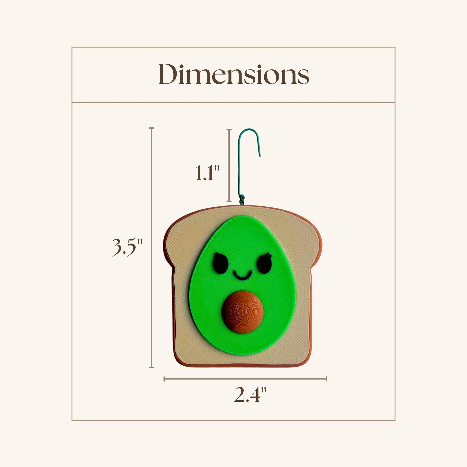 Avocado Toast Ornament | Brunch Lover Christmas Gift