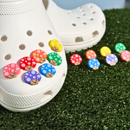 Mushroom Clog Charms | Stocking Stuffer Shoe Gift