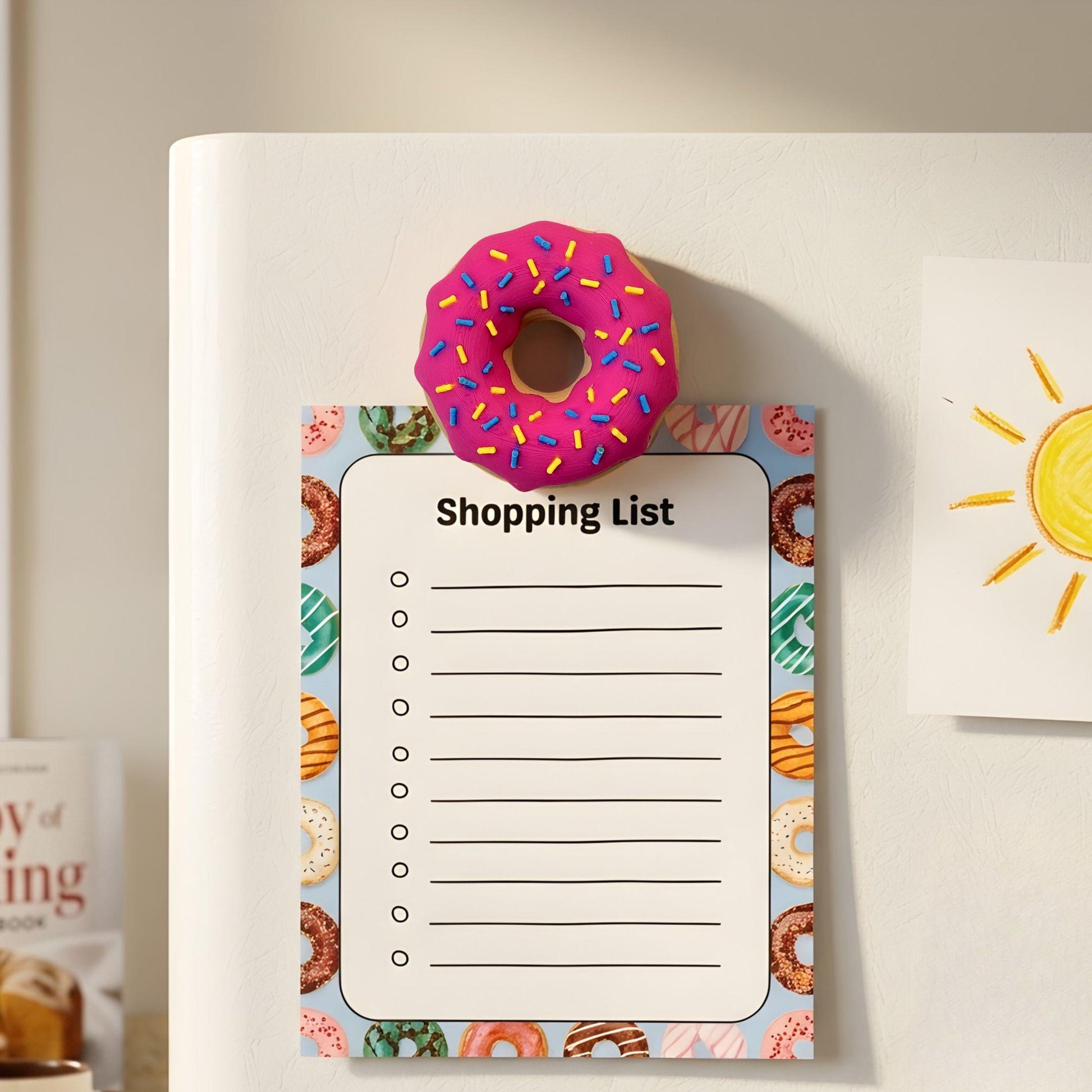 Pink Donut Fridge Magnet | Food Lover Kitchen Gift