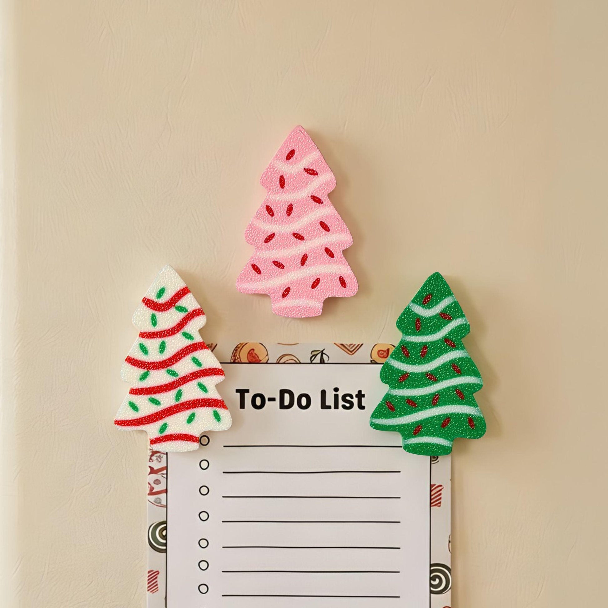 Christmas Tree Fridge Magnets | Holiday Kitchen Decor