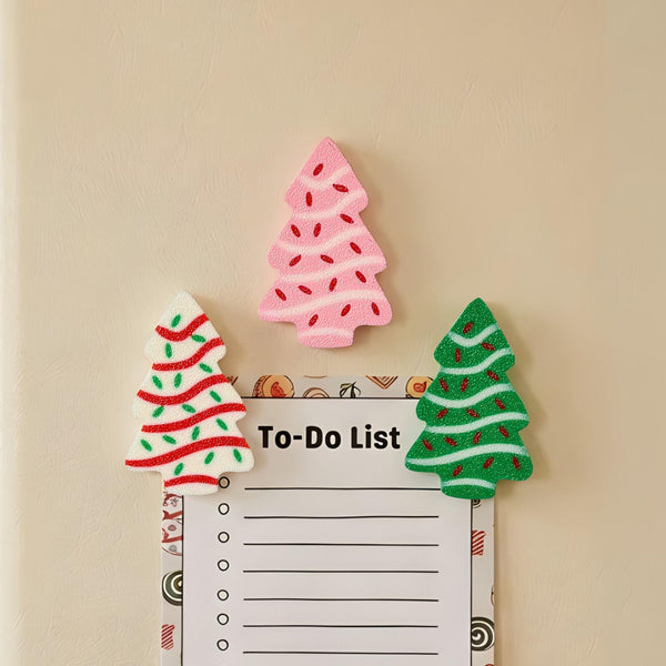 Christmas Tree Fridge Magnets | Holiday Kitchen Decor