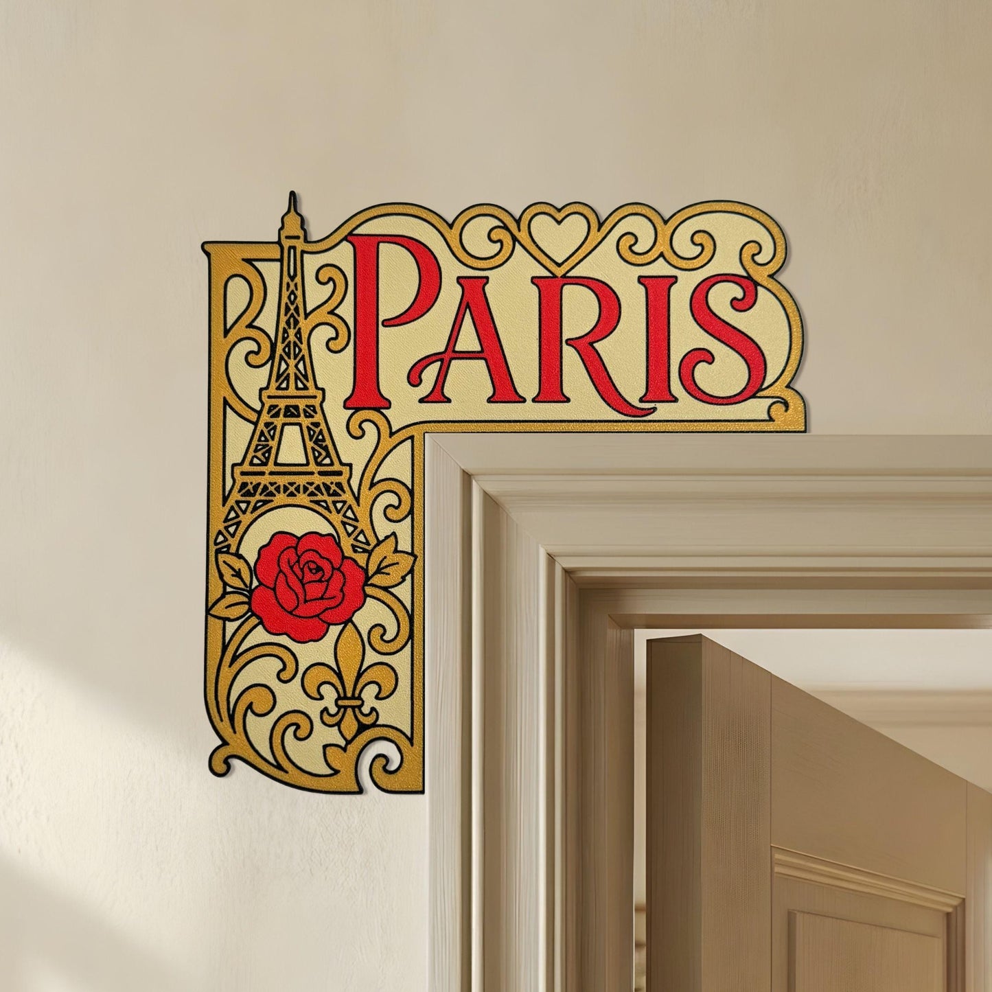 Paris Door Corner Decor | Eiffel Tower Traveler Gift