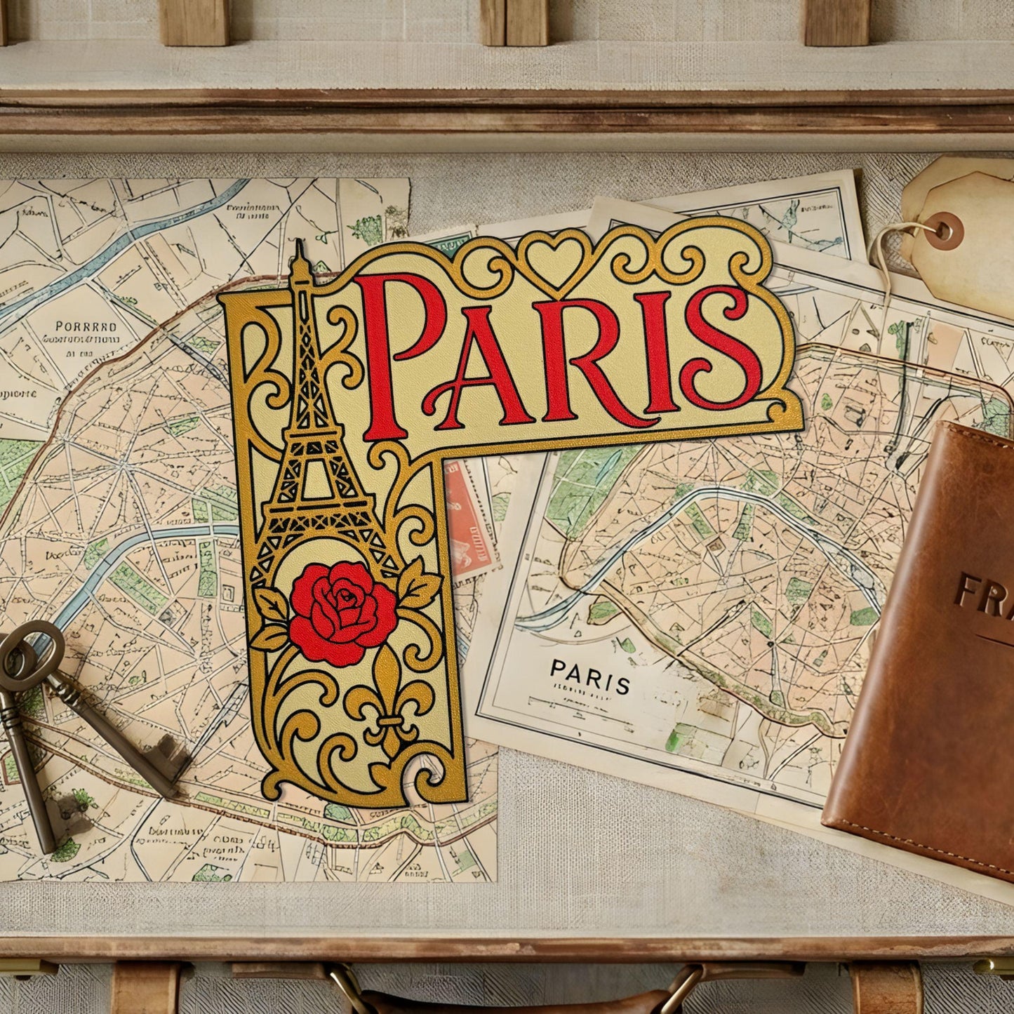 Paris Door Corner Decor | Eiffel Tower Traveler Gift
