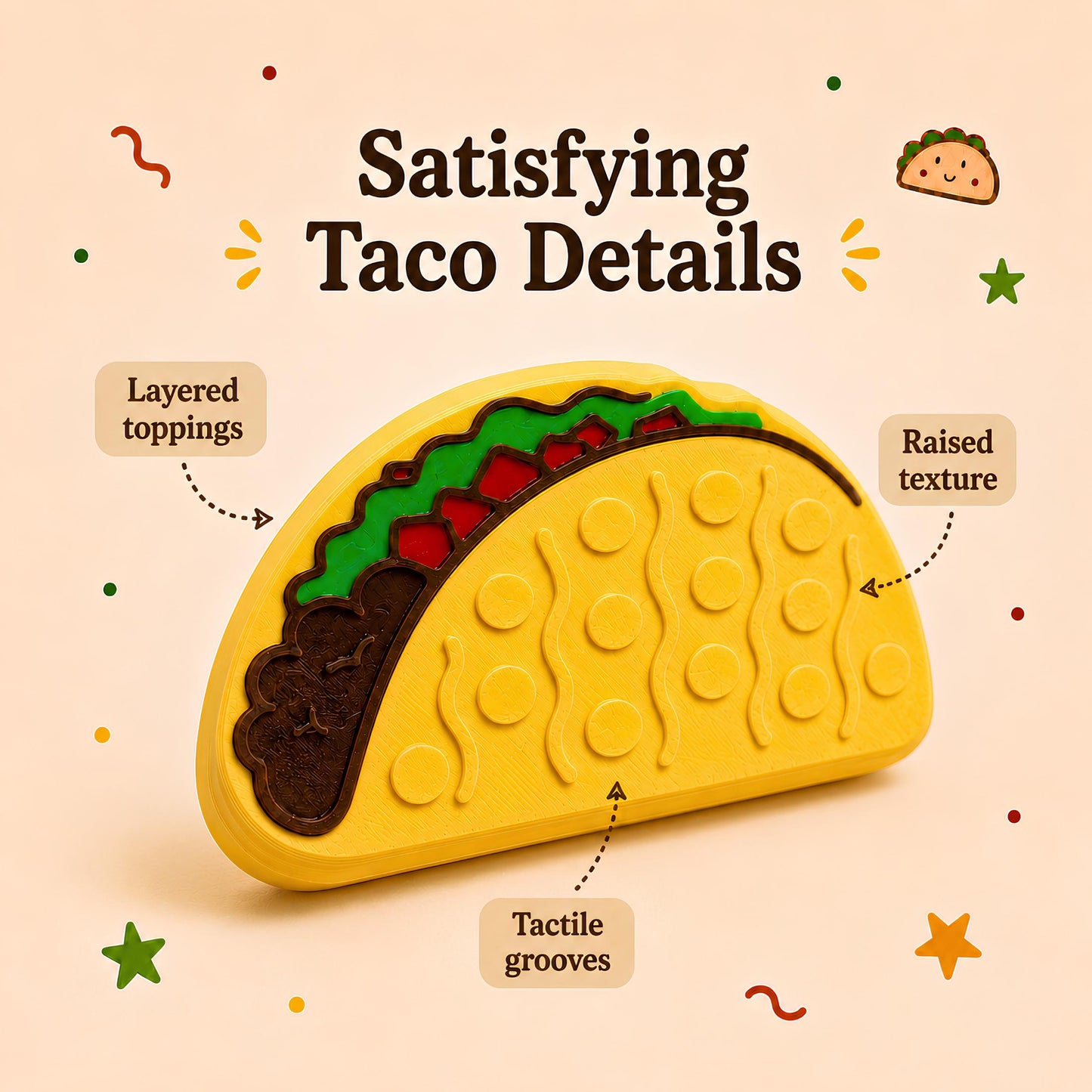 Taco Magnetic Fidget | Coworker Desk Gift