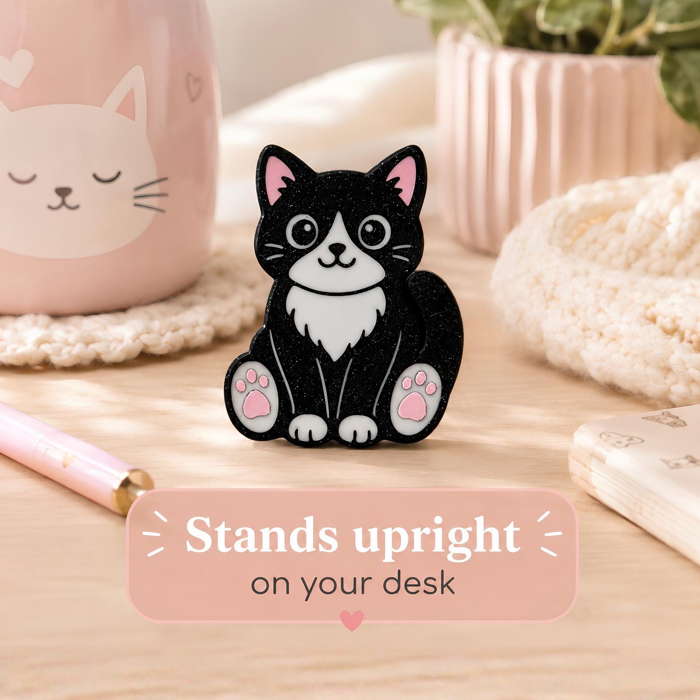 Tuxedo Cat Magnetic Fidget | Sensory Desk Gift
