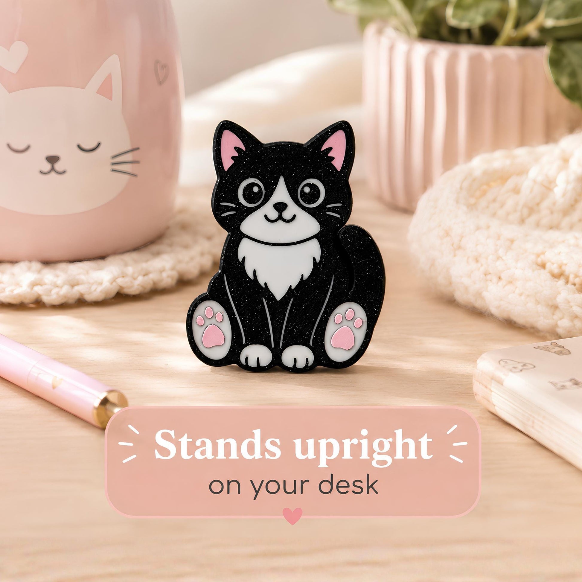 Tuxedo Cat Magnetic Fidget | Sensory Desk Gift