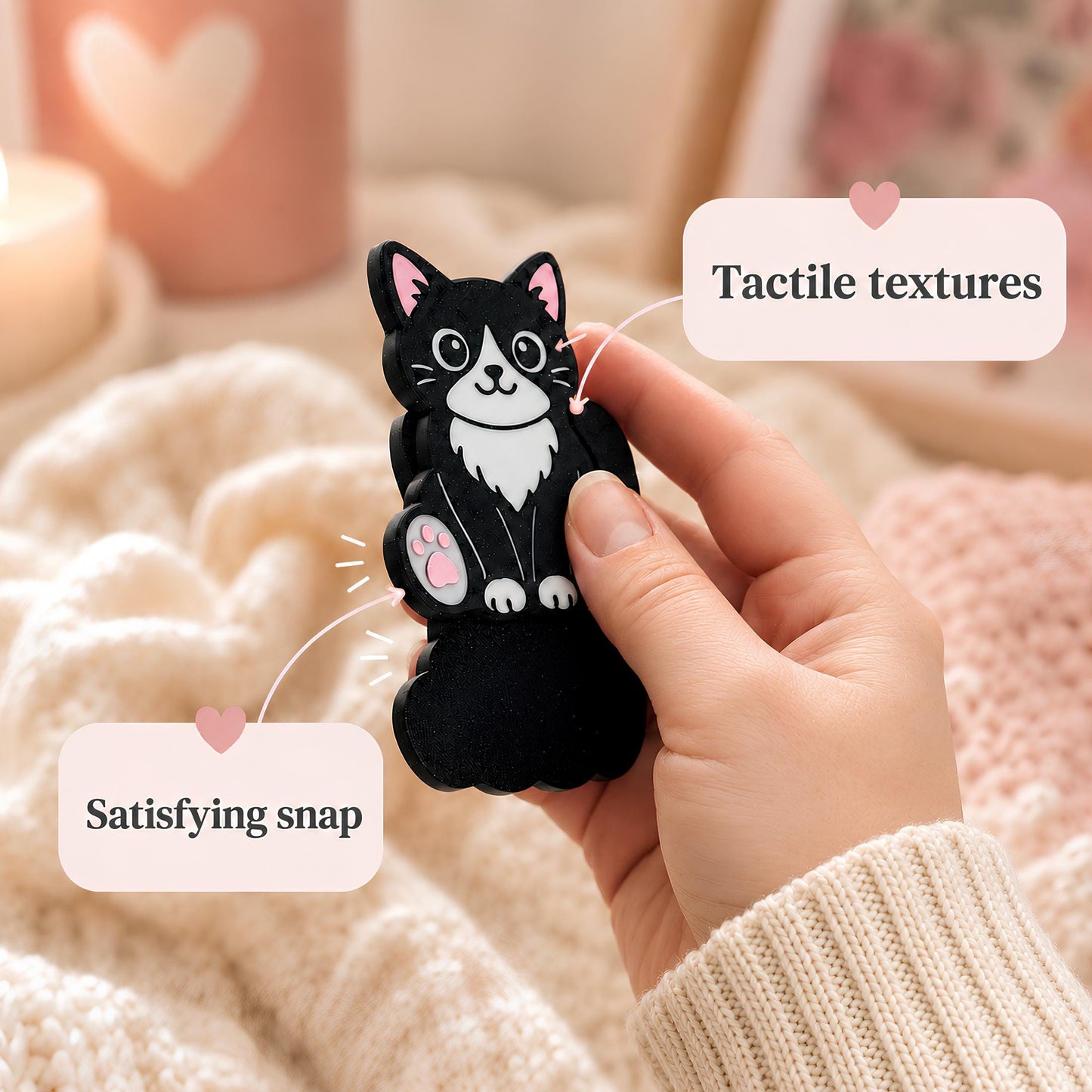 Tuxedo Cat Magnetic Fidget | Sensory Desk Gift