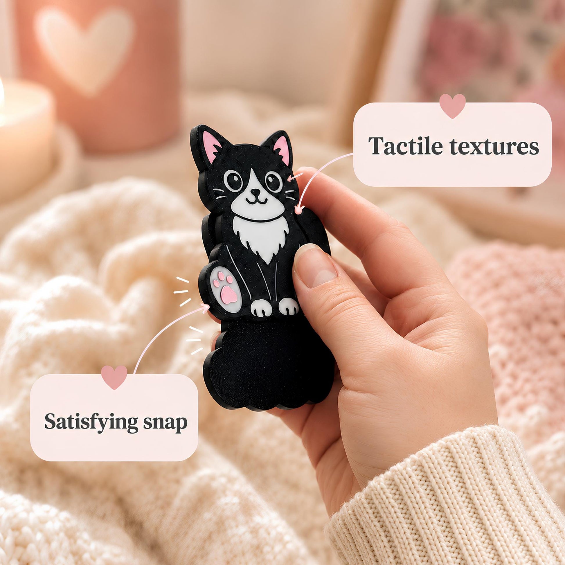 Tuxedo Cat Magnetic Fidget | Sensory Desk Gift