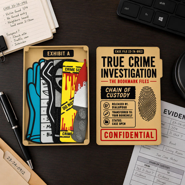 True Crime Bookmark Set | Magnetic Case Reader Gift