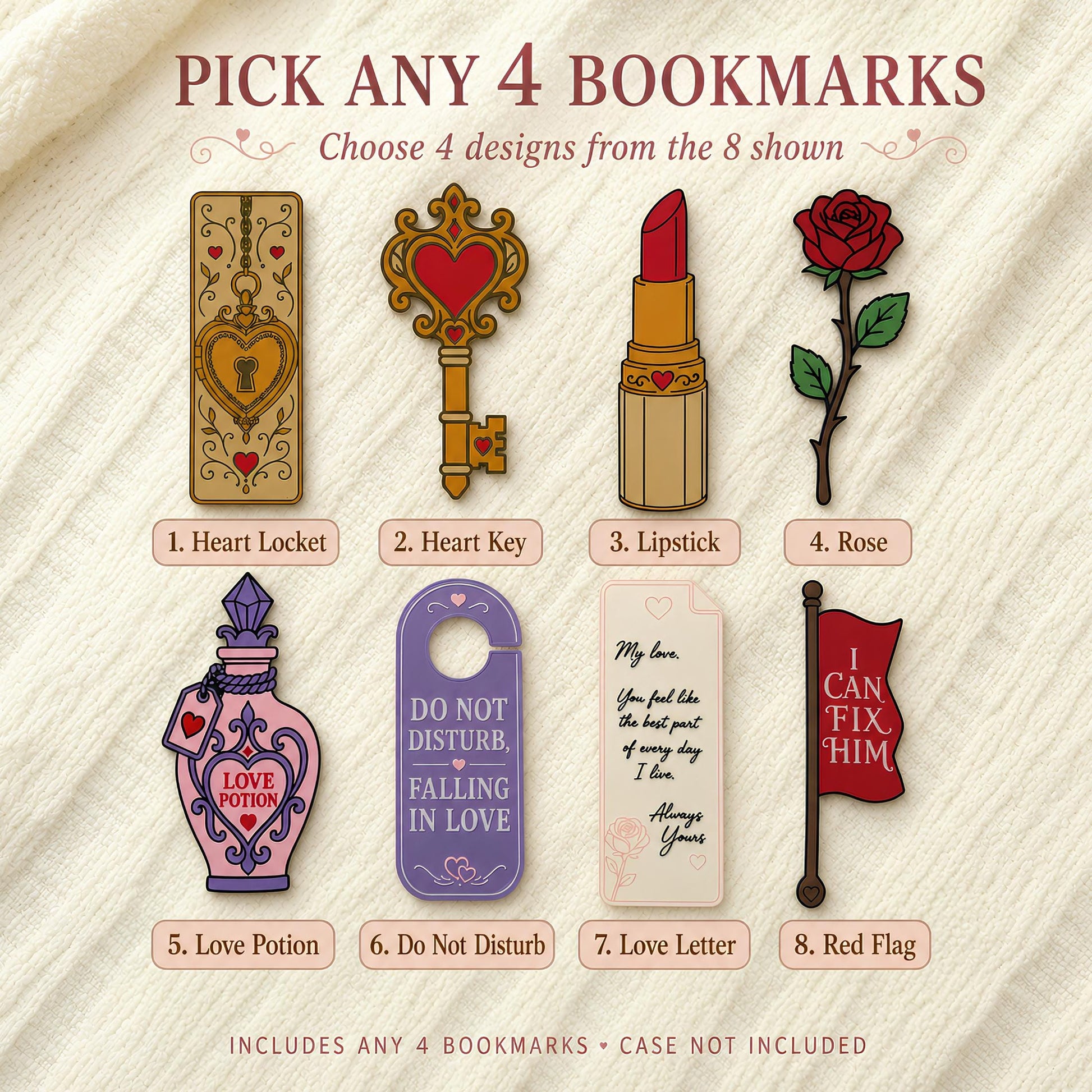 Romance Bookmark Set | Smitten Reader Gift