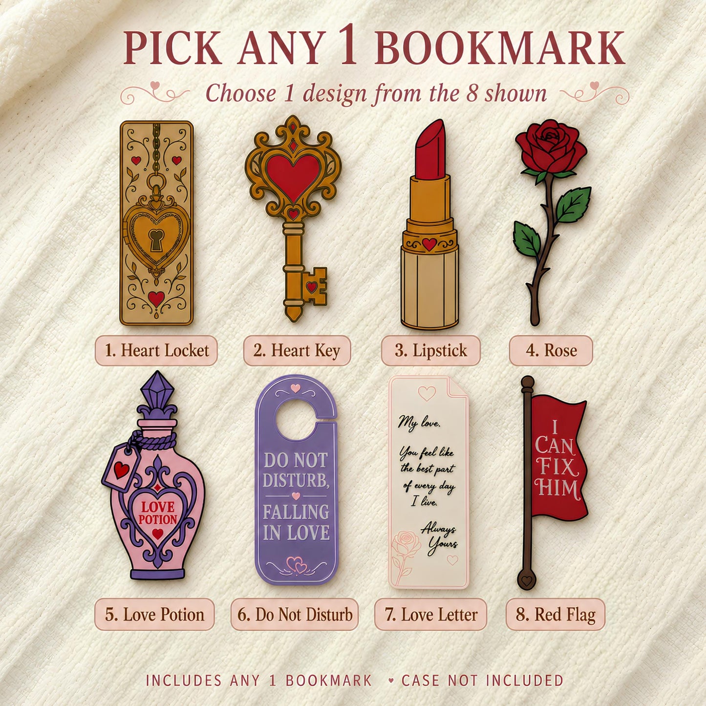 Romance Bookmark Set | Smitten Reader Gift