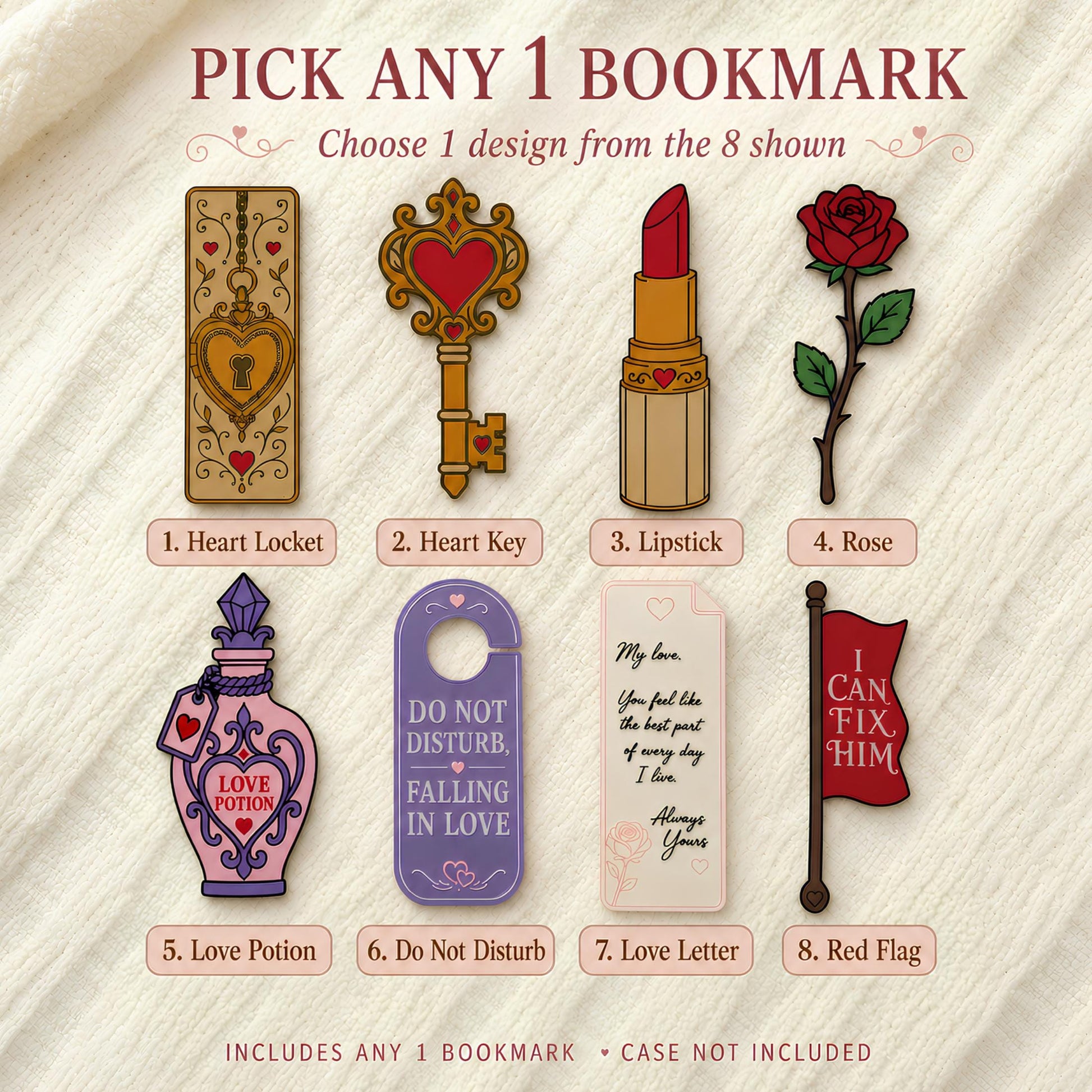 Romance Bookmark Set | Smitten Reader Gift