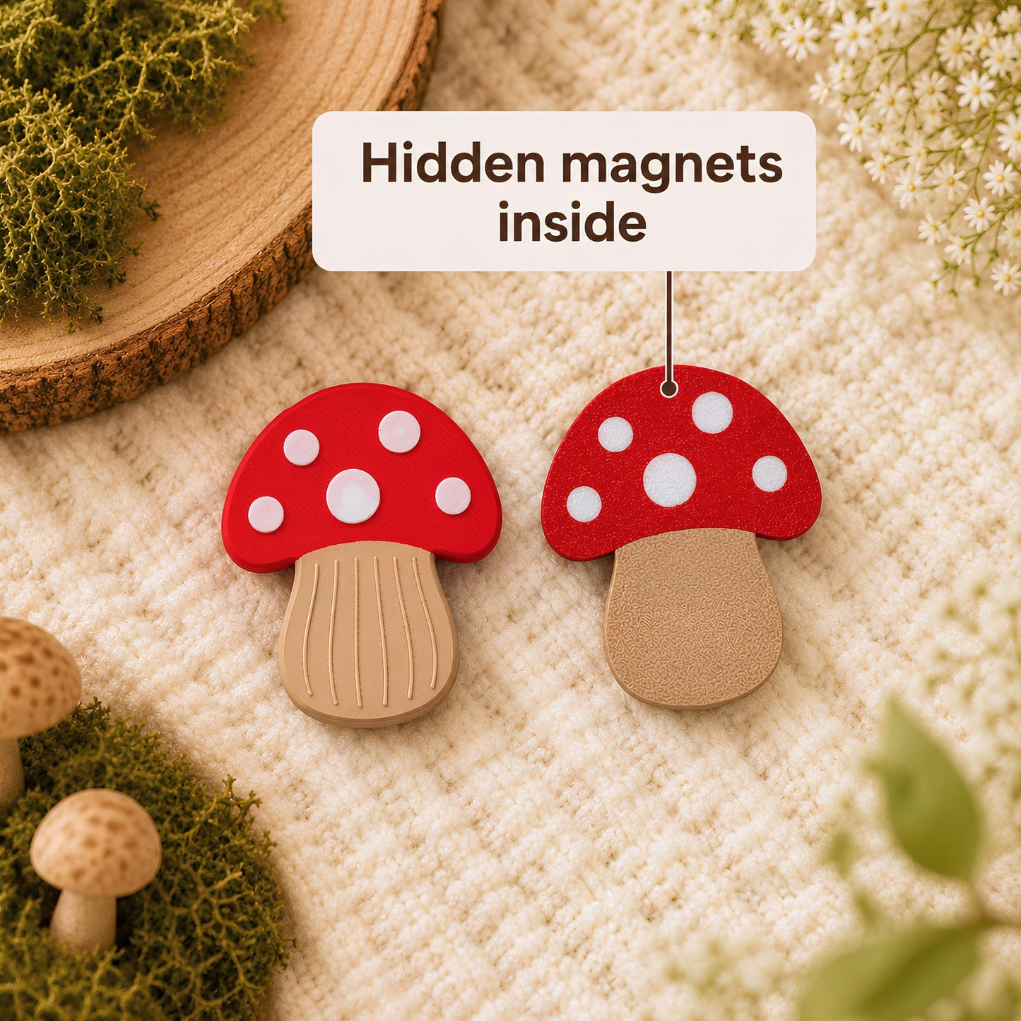 Mushroom Magnetic Fidget | Cottagecore Desk Gift
