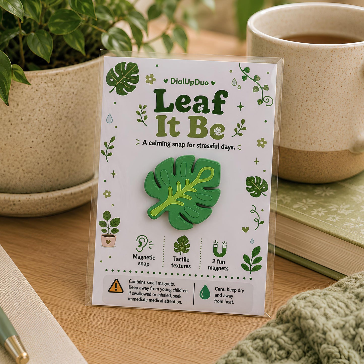 Monstera Leaf Fidget | Plant Lover Stress Relief Gift