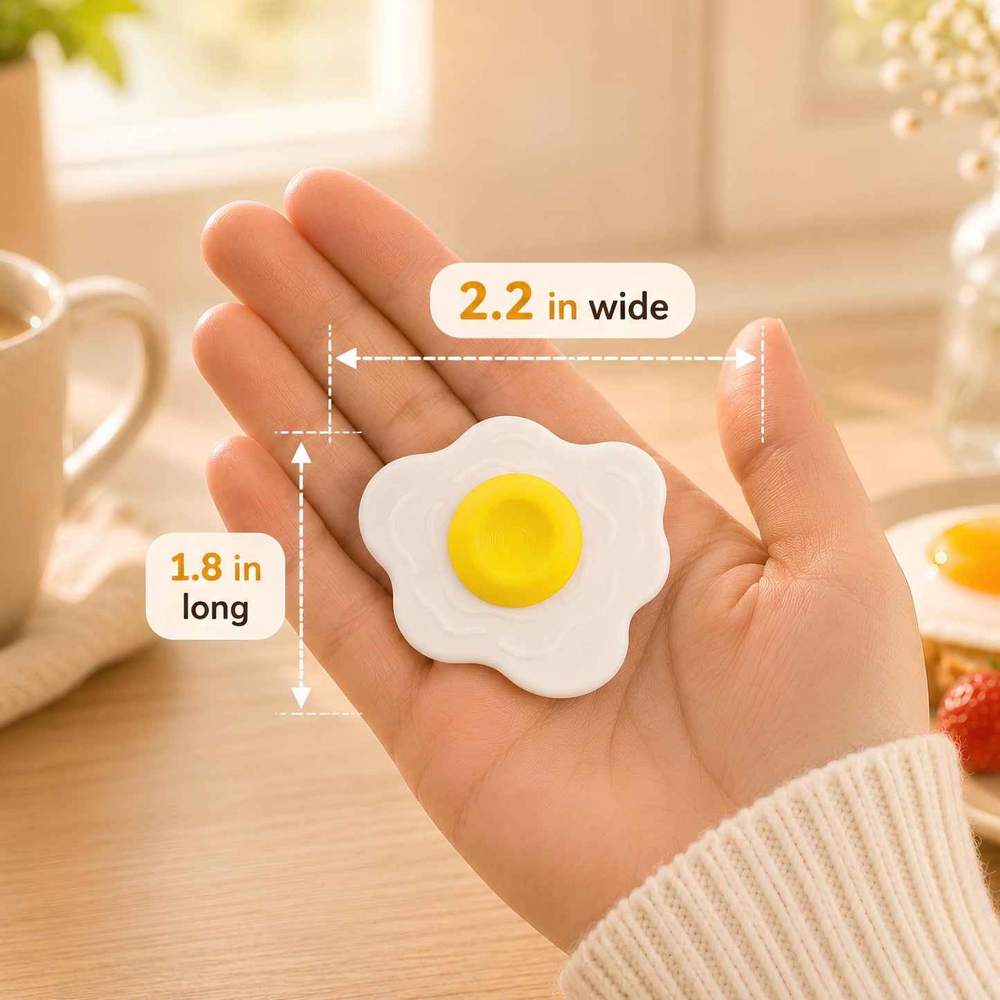 Egg Magnetic Fidget | Funny Foodie Desk Gift