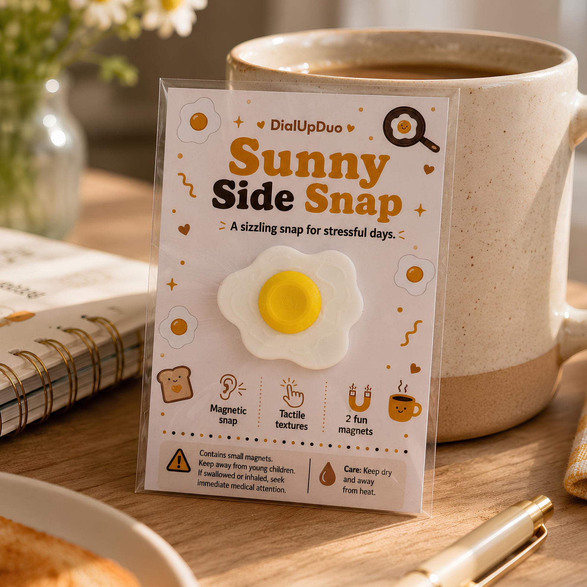 Egg Magnetic Fidget | Funny Foodie Desk Gift