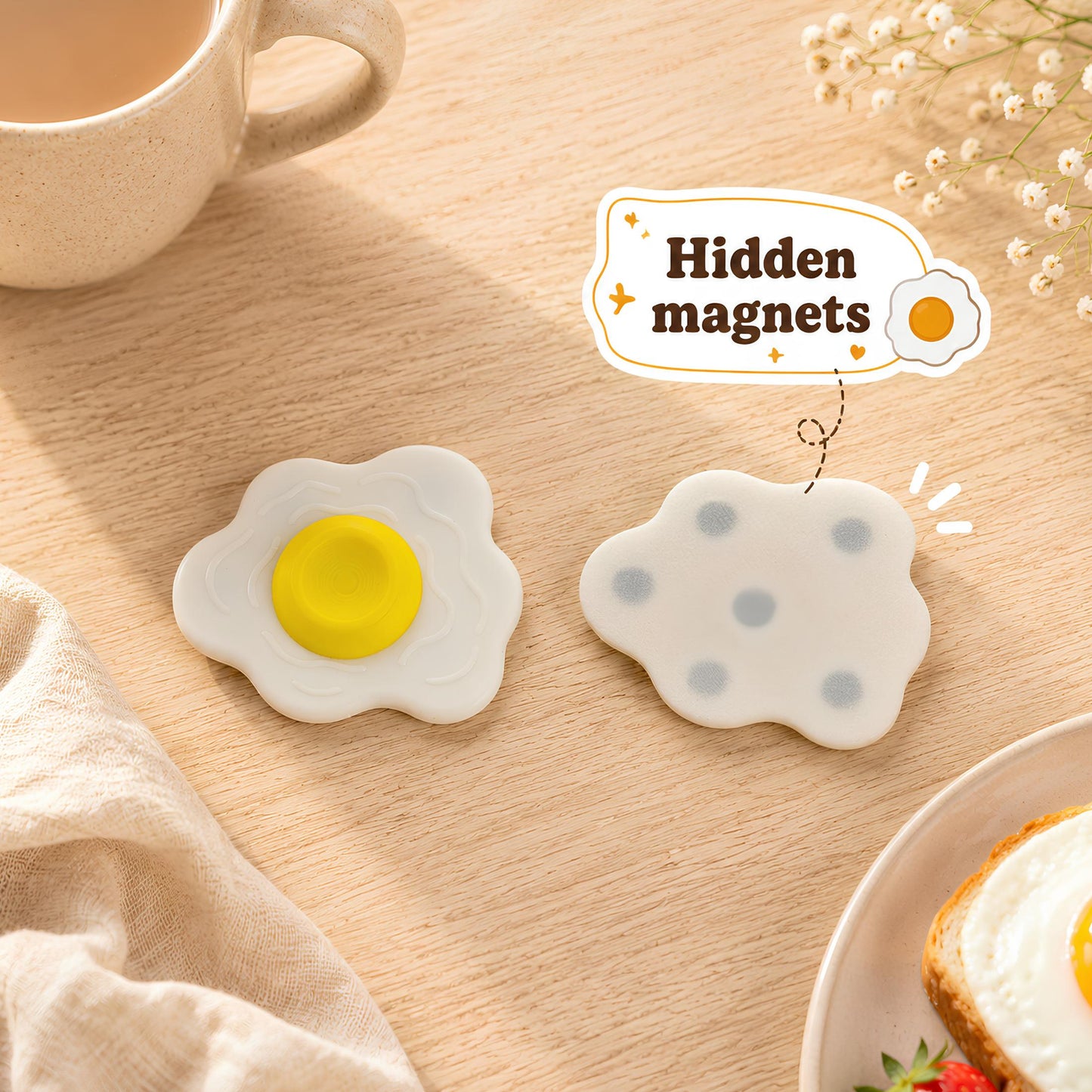 Egg Magnetic Fidget | Funny Foodie Desk Gift