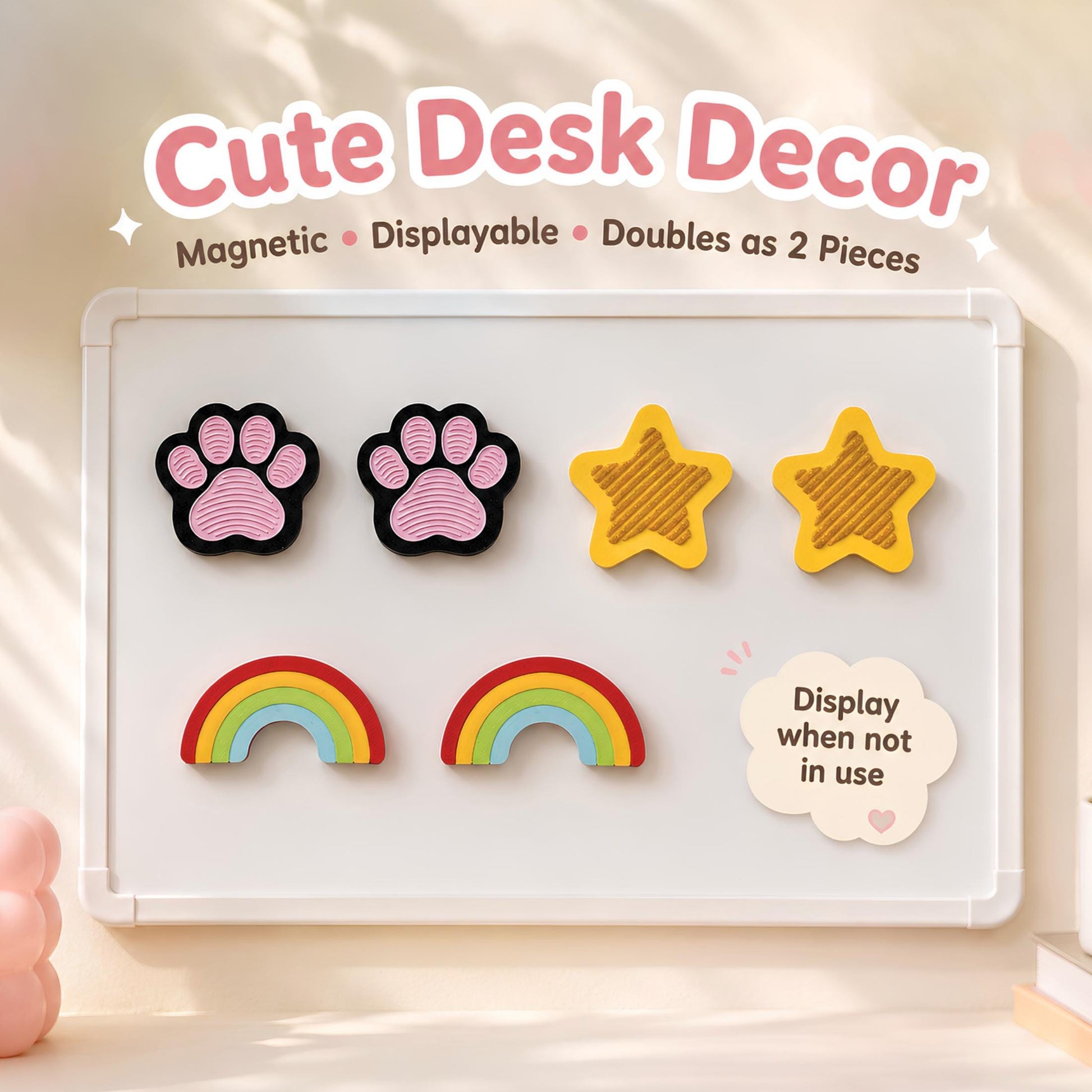 Magnetic Fidget Toy Set | Rainbow Desk Sensory Gift