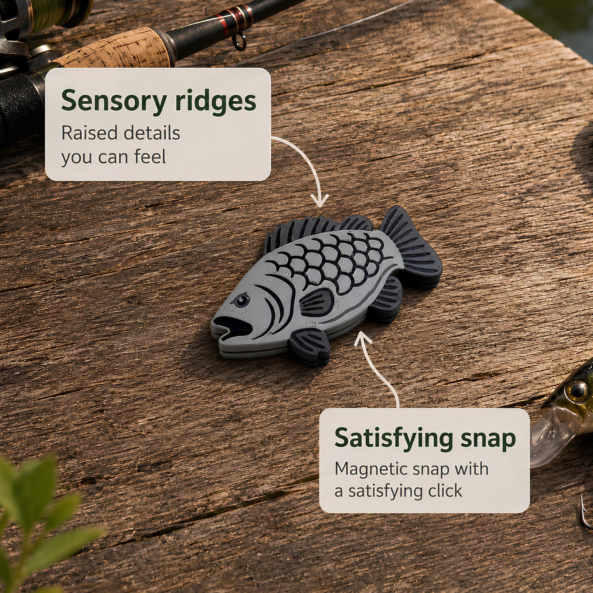 Fish Magnetic Fidget | Fishing Stress Relief Gift