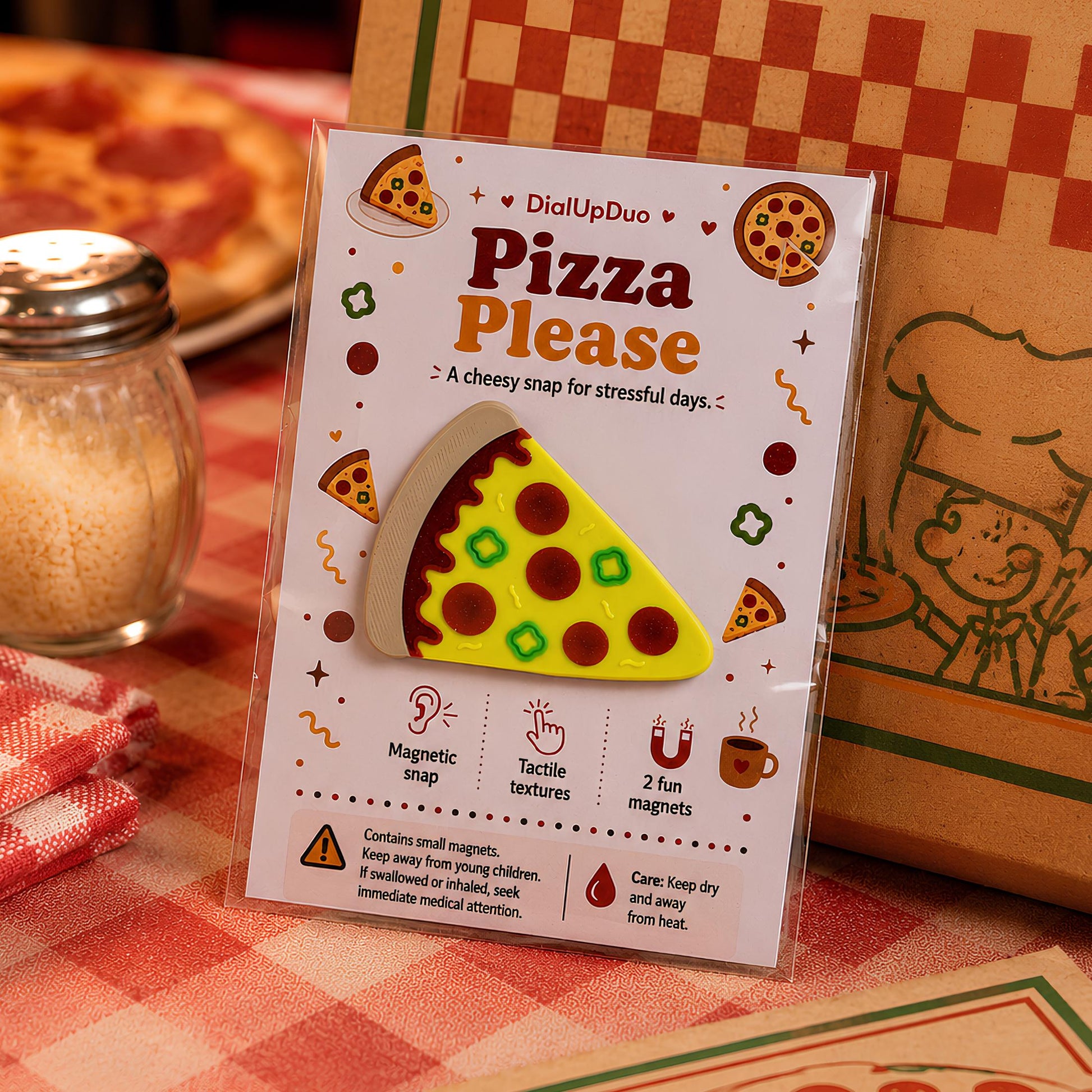 Pizza Magnetic Fidget | Foodie Stress Relief Gift
