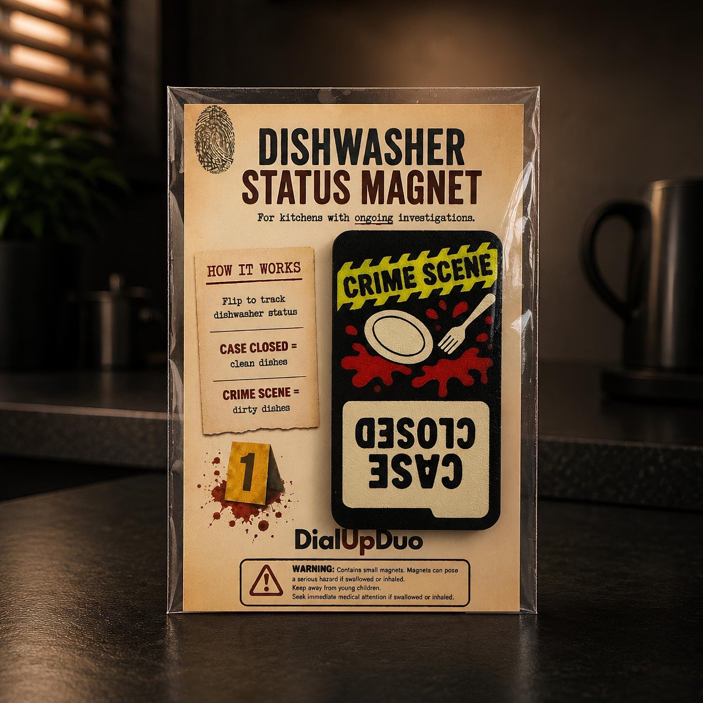 True Crime Dishwasher Magnet | Mystery Lover Kitchen Gift