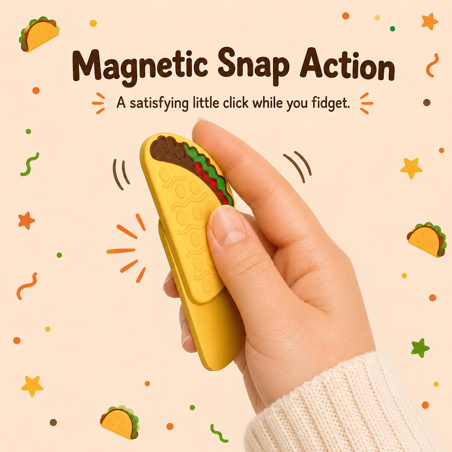 Taco Magnetic Fidget | Coworker Desk Gift